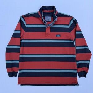 L.L. Bean Rugby Red and Black Traditional Fit Shirt - Men’s Large